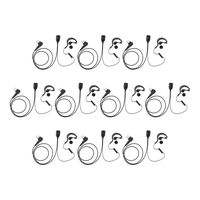 10 Pack Maxtop AEH1003-M1 G-Sharp Earhanger Earphone for Motorola CP110 CP200 CP200D PR400 Mag One A8 BPR40 EP450