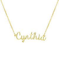 Personalized Name Necklace 18K Gold Plated New Mom Bridesmaid Gift Jewelry for Cynthia