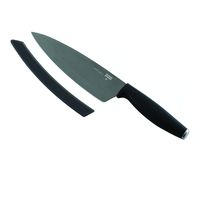 Kuhn Rikon 7.25-Inch Colori Titanium Chef's Knife, Black/Silver
