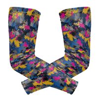 Fashion Sports Arm Supports Camo for Women Colorful(1) Basketball Shooter Sleeves Sunscreen Cuff Stretched Fabric for Football, Volleyball, Baseball Protection, Youth & Adult Sizes(1 Pair)