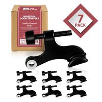 Jack N' Drill Hinge Pin Door Stop (7 Pack) - Convenient Door Stopper for Door Hinges | Durable, Heavy Duty Metal Construction for Preventing Damaged Walls and Extra Door Security