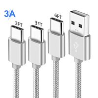 Charger Cord for Google Pixel 2 3 3A 4 XL,Moto G6 G7 Plus Z4 Z3 Z2 Play Power Force Edition,Samsung Galaxy A50 A10E A20 (Not for Motorola G6 Play),Fast Charge Phone Charging Cable,USB C Wire 3-3-6-FT