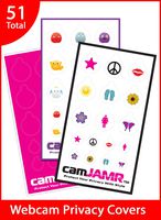 Webcam Cover / Privacy Stickers - camJAMR Variety Bundle #3 (Includes 51 Total Universal Webcam Covers) Removable & Reusable