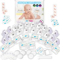 Eco-Baby Magnetic Cabinet Locks (20 Locks & 3 Keys) Child Safety for Drawers and Cabinets - Kitchen Child Proof Cabinet Locks - Baby Proofing Safety