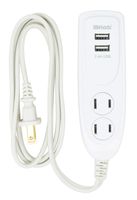 Woods 41226 Desktop USB Charger, White