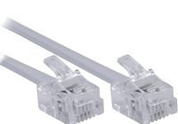 Power Gear Phone Line Cord, 15 Foot Phone Cord, Modular Jack Ends, Works for Phone, Modem or Fax Machine, for Use in Home or Office, White, 76192