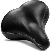 Extra Comfortable Bike Seat for Seniors with Elastomer Springs - Extra Wide and Padded Bicycle Saddle for Men and Women Comfort - Universal Bike Seat Replacement