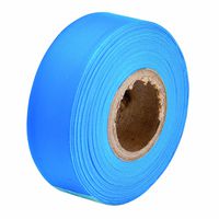 Brady Flourescent Blue Flagging Tape for Boundaries and Hazardous Areas - Non-Adhesive Tape, 1.188" Width, 150' Length (Pack of 1) - 58351