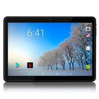Android Tablet 10 inch 2.5D Curved Glass Touch Screen with Dual Sim Card Slots Octa Core 4GB RAM 64GB Storage 3G Unlocked Phablet Compatible with Bluetooth WiFi GPS (Black)