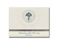 Signature Announcements Metropolitan State University of Denver Graduation Announcements, Platinum style, Basic Pack 20 with Metropolitan State College Seal Foil