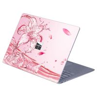 MasiBloom 1 PCS Anti-Scratch Vinyl Decal Sticker Laptop Cover Skin for 13" 13.5 inch Microsoft Surface Laptop 3 & 2 & 1 (2019/18/17 Released), Not Compatible with Surface Book (Lily on Water- Pink)
