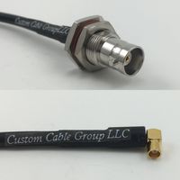 6 inch RG188 BNC FEMALE BIG BULKHEAD to MCX FEMALE ANGLE Pigtail Jumper RF coaxial cable 50ohm High Quality Quick USA Shipping