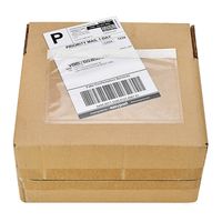 7.5" x 5.5" Clear Adhesive Top Loading Packing List/Shipping Label Envelopes (200 Pack)