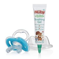 Nuby Natural Soothing Gel for Sore Gums with Bonus Gum-EEZ Teether Combo, 0.53 fl. oz, Benzocaine Free, Belladonna Free