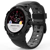 MyKronoz ZeSport2, Multisport GPS Smartwatch, 6 Axis Accelerometer, Swiss Design (Black/Grey)