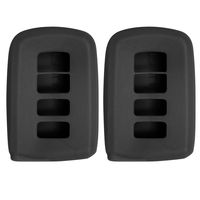 Keyless2Go New Silicone Cover Protective Case for Smart Prox Keys with FCC HYQ14FBA - Black - (2 Pack)