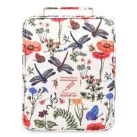 Pencil Case Holder Slot - Holds 202 Colored Pencils or 136 Gel Pens with Zipper Closure - Large Capacity Pen Organizer for Watercolor Pens or Markers - Perfect Gift for Artist Dragonfly