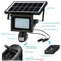 Solar Power Waterproof Outdoor Security DVR Camera With Night Vision Security Surveillance CCTV Camera Video Recorder TF Card