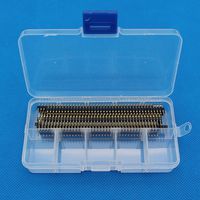 Raogoodcx 30Pcs 40pin 2.54mm Gold Plate Straight Single Row Round Pin Male Header Connector