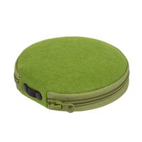 Elezay CD Case DVD Wallet Disc CD-ROM Racks Home Audio Accessories Media Storage Round Felt 20 Capacity Olive