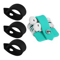 ELFRhino Reusable Cord Organizer Cable Straps Keeper Holder Cable Ties Wire Ties for Phone Charging Cord Electronics Electrical Computer PC Wire Wrap Manager Management(Set of 4)