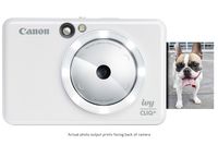 Canon IVY CLIQ+ Instant Camera Printer, Mobile Mini Photo Printer Via Bluetooth(R), Pearl White