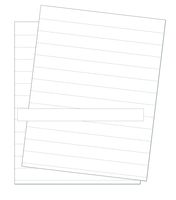 MasterVision FM1615 Data Card Replacement Sheets, 8.5 x 11 Inches Perforated Sheets, White, 10 Sheets
