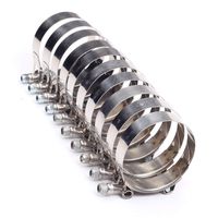 10PCS 70mm - 78mm Stainless Steel T-Bolt Clamps Turbo Intake Intercooler Clamp for 2-1/2" Hose