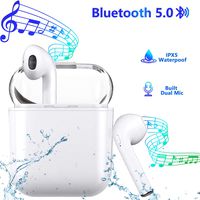 Wireless Earbuds Bluetooth Headphones HD Stereo Noise Cancelling Headphones Sweat-Proof Built-in Hands-Free Microphone and Charging Box Compatible with iOS Android iPhone Airpods Samsung