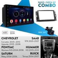 UGAR EX6 7" Android 6.0 Car Stereo Radio Plus 11-064 Fascia Kit for CHEVROLET Corvette 2005-2010, Uplander 2005-2008 / HUMMER H3 2005-2010 / BUICK Terraza 2004-2007 / PONTIAC Montana SV6 2004-2008 / S