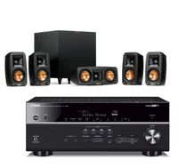 Klipsch Reference Theater Pack 5.1 Surround Sound System Bundle with Yamaha RX-V685BL 7.2-Channel 4K Ultra HD Network A/V Receiver with MusicCast - Black