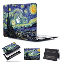 PapyHall Newest Vintage Print Pattern Plastic Case Only Fits for Old MacBook Pro 15 inch with Retian Display Model: A1398, No CD-ROM FG-Starry Night