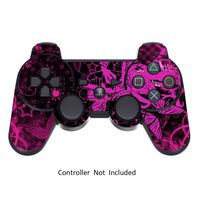 PS3 Controller Skin Stickers- Custom Sony Playstation 3 Remote Vinyl High Gloss Sticker - Play Station 3 Joystick Decal - Pink Butterfly by GameXcel ® [ Controller Not Included ]