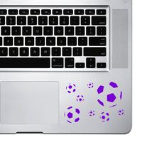 StickAny Palm Series Soccer Ball Pattern Sticker for MacBook Pro, Chromebook, and Laptops (Purple)