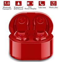 Wireless Earbuds True Wireless Stereo Earphones Sports Mini Bluetooth 5.0 20H Music Time Cordless Headset in Ear Car Headphones with Mic,Compatible with iPhone iPad Android Smartphones Tablets Laptop