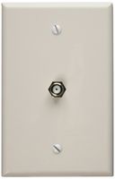 Morris 87511 Midsize Single F Connector Wall Plate, White