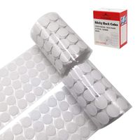 La Croqueta 1100Pcs (550 Pairs) 20 mm/0.78 Inch Diameter Sticky Back Coins Hook & Loop Self Adhesive Dots Tapes-White