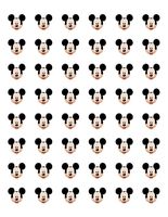 USTORE Sticker 48 Mickey Mouse FACE Envelope Seals Labels, 1.2"