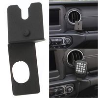 AUFER Vehicle CB Raido Mic Mount Passenger Grab Bar Holder Microphone Mounting Bracket for Jeep Wrangler JL 2018 Up