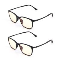 Tacloft Computer Glasses 2 Pack Anti Eye Eyestrain Unisex(Men/Women), Blue Light Blocking Glasses for Computer - Anti Glare/Blue Ray/Eyestrain/Reflective TL2004C1-2