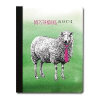 Tree-Free Greetings Boho Sheep Soft Cover 140 Page Tree-Free Composition Book, 9.75 x 7.25 Inches (CJ47002)