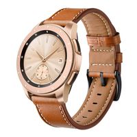 Galaxy Watch 42mm Band, Gear Sport Band, Gear S2 Classic Bands, Maxjoy 20mm Leather Replacement Strap for Samsung Galaxy Watch 42mm/Gear Sport SM-R600/Gear S2 Classic SM-R732 SM-R735 Smartwatch, Brown