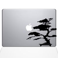 The Decal Guru 2095-MAC-15X-BLA Bonsai Tree Decal Vinyl Sticker, Black, 15" MacBook Pro (2016 & Newer)