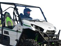 SuperATV Heavy Duty Scratch Resistant Full Windshield for Kawasaki Teryx 800/800 4 (2016+) - Hard Coated For Extreme Durability and Long Life - Installs in 5 Minutes!