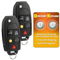 Discount Keyless Keyless Entry Remote Uncut Car Key Fob Compatible with Volvo LQNP2T-APU (2 Pack)