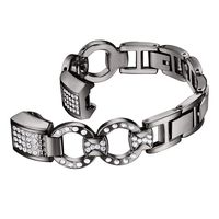 bayite Metal Bands Compatible with Fitbit Alta and Alta HR, Set with Rhinestone, Black