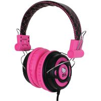 Hello Kitty DJ Style Over the Ear Foldable Headphones - Retail Packaging - Pink/Black