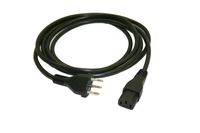 Interpower 86394000 Italian Cord Set, CEI 23-50 S11 Plug Type, IEC 60320 C13 Connector Type, Black Plug Color, Black Cable Color, 10A Amperage, 250VAC Voltage, 2.5m Length
