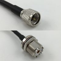 12 inch RGU178 MINI UHF MALE to UHF Female BULKHEAD Pigtail Jumper RF coaxial cable 50ohm High Quality Quick USA Shipping
