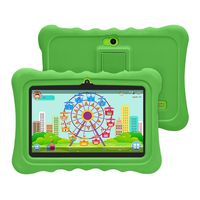 【2019 Upgraded 】 YUNTAB 7-inch Q88H Kids Tablet,Android 4.4,Allwinner A33 Quad-Core CPU,1GB RAM+8GB ROM,1024x600 Touch Screen,with Dual Cameras,Bluetooth and Wi-Fi(Green)
